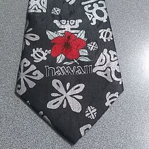 Hawaii black & silver Tie